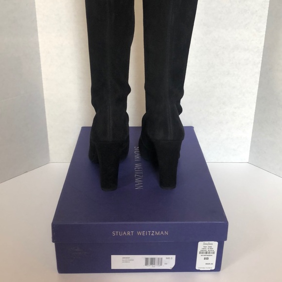 Stuart Weitzman Suede Ardent Heeled Boots NIB - Picture 5 of 7
